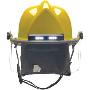 BULLARD LTXYLTLGIZ4 Fire Helmet Traklite(R) System Yellow | AH8QTU 38XZ98