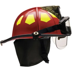 BULLARD UM6RDBRK2 Fire Helmet Red Fiberglass | AA6EZA 13W080