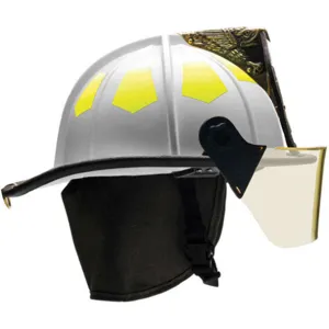 BULLARD UM6WH Fire Helmet White Fiberglass | AA6EYP 13W070