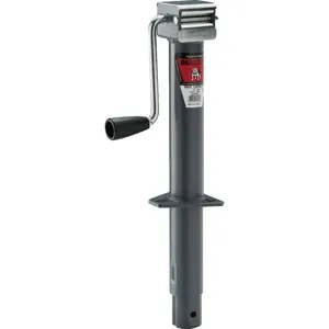 BULLDOG 1551570117 Trailer Jack, Round, Sidewind, Bolt-On, 2000 lbs. Lift Capacity, 13 Inch Travel | CL2KVA