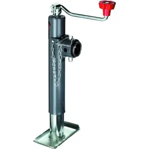 BULLDOG 178112 Trailer Jack, Round, Side Mount, 5000 lbs., Topwind, Weld-On, 15 Inch Travel | CL2KYX