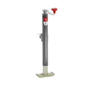 BULLDOG 178151CC Trailer Jack, Round, Side Mount, 5000 lbs., Topwind, Weld-On, 15 Inch Travel | CL2KYZ