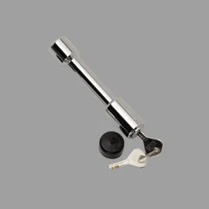 BULLDOG 580401 Trailer Hitch Lock Fit 2 Inch Receiver, 5/8 Inch Pin Dia., Dogbone Style, Chrome | CL2KWG