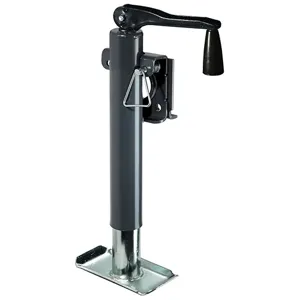 BULLDOG 74414 Trailer Jack, Round, Side Mount, 2000 lbs., Topwind, Bolt-On, 10 Inch Travel | CL2KMP