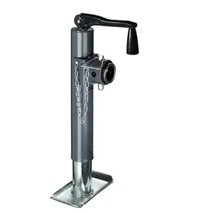 BULLDOG 74415 Trailer Jack, Round, Side Mount, 2000 lbs., Topwind, Weld-On, 10 Inch Travel | CL2KZK