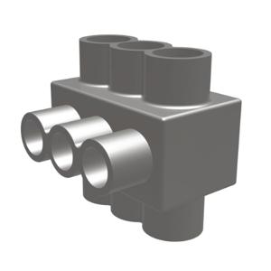 BURNDY 1PLD2/04 Multitap Connector, Insulated, 4 Port, 2.86 Length, 1.56 Width | AB6RGX 22C282