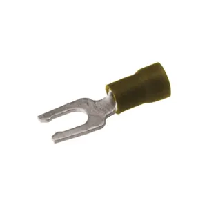 BURNDY BA10EL8 Fork Terminal, 12 AWG Conductor Size, Yellow | CF4BKK