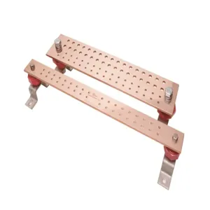 BURNDY BBB14416G Copper Busbar, 24 Hole, 1/4 x 4 x 16 Inch Size | CF4BJR