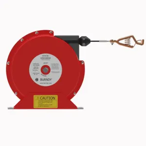 BURNDY BSD2050N Static Discharge Cable Reel, 50 Feet Length, Red | CF4BQN