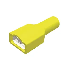 BURNDY FQN10M25X03D Male Quick Disconnect, 12 AWG Conductor Size, Yellow | CF4AXA