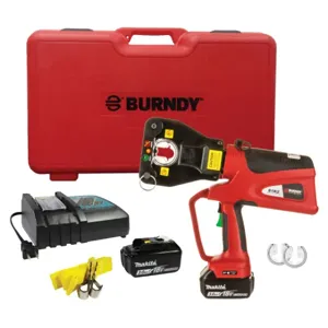 BURNDY PAT81K2U03A2 Cordless Crimping Tool Kit, 18 V, Dieless Head, 1,000 kcmil Max Copper, Burndy | CN2TKH PAT81KFT18V / 22P219