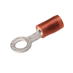 BURNDY TN186 Ring Terminal, 22 AWG Conductor Size, Red | CF4CEA