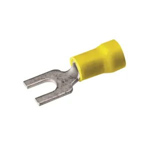 BURNDY TP1010F Fork Terminal, 12 AWG Conductor Size, Yellow | CF4AUC