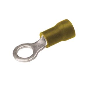 BURNDY TP10516 Ring Terminal, 12 AWG Conductor Size, Yellow | CF4EKA