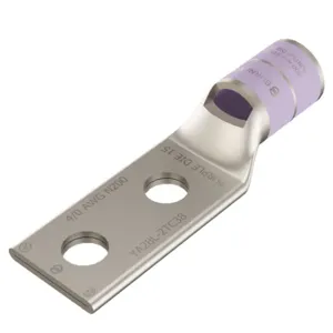 BURNDY YA282LN Compression Lug, 0.88 Inch Barrel Length, Purple | CF4CPU