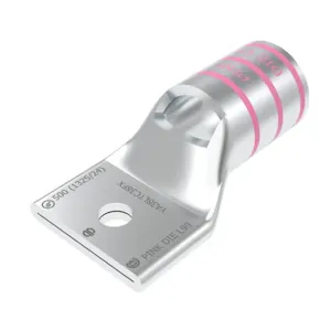 BURNDY YA38LTC38FX Compression Lug, 1.45 Inch Barrel Length, Pink | CF4CUX