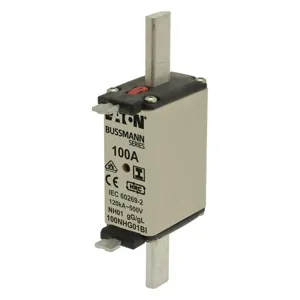 BUSSMANN 100NHG01BI-400 Square Body Blade Fuse, High Rupture, 690VAC, 100A | BD2KQL