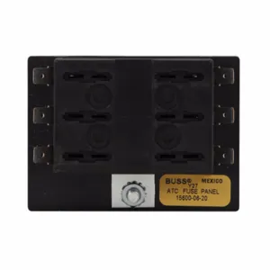 BUSSMANN 15602-04/16-20 Fuse Panel, 4-20 Pole, Black | BD2FLF