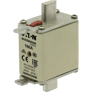 BUSSMANN 160NHG00B NH Fuse, 500VAC, 120KA Breaking Capacity | BD2DPE