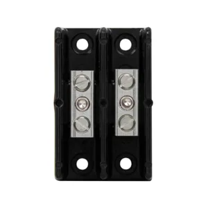 BUSSMANN 16200-2 Terminal Block, Gauge 14AWG - 4AWG, 115A, Black | BD2FUV