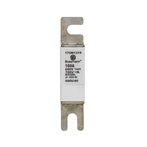 BUSSMANN 170M1319 Specialty Fuse, High Speed, Fast Blow, 690VAC, 160A, Square Body Blade Fuse | BC9QZM