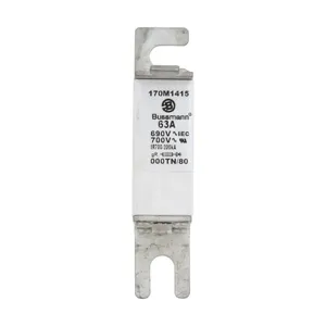 BUSSMANN 170M1415 Specialty Fuse, High Speed, 690VAC, 63A, Square Body Blade Fuse | BD4YGK