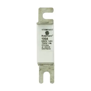 BUSSMANN 170M1417 Specialty Fuse, High Speed, 690VAC, 100A, Square Body Blade Fuse | BC8VTA