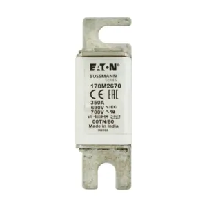 BUSSMANN 170M2670 Specialty Fuse, High Speed, 690VAC, 350A, Square Body Blade Fuse | BD3HNC