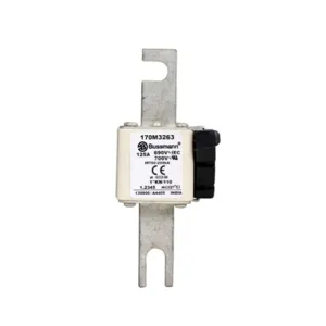 BUSSMANN 170M3263 Specialty Fuse, High Speed, 690VAC, 125A, Square Body Blade Fuse | BD3BFR