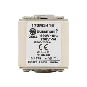 BUSSMANN 170M3416 Specialty Fuse, 250A, 690VAC | BD4EFD