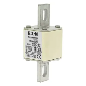 BUSSMANN 170M3621 Specialty Fuse, High Speed, 690VAC, 500A, Square Body Blade Fuse | BD4QJG