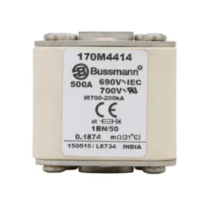 BUSSMANN 170M4414 Semiconductor Fuse, 500A, 690VAC | BD3DVX