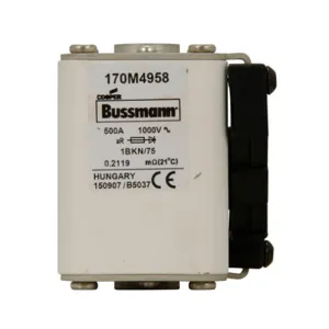 BUSSMANN 170M4958 Specialty Fuse, 500A, 690VAC | BD6AFD