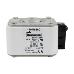 BUSSMANN 170M6560 Semiconductor Fuse, 630A, 690VAC | BD2UJX