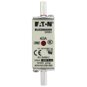 BUSSMANN 40NHG000B-690 Low Voltage Fuse, 40 A, 690 V | BD4HNJ