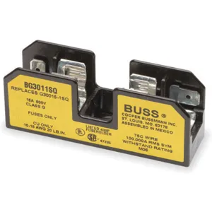 BUSSMANN BG3011SQ Fuse Block 15 A 600vac | AA9KKA 1DP74