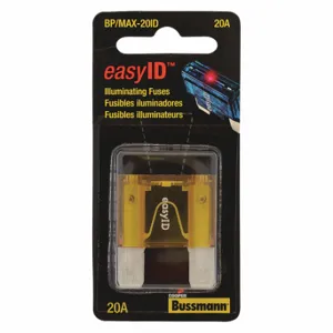 BUSSMANN BP/MAX-20ID Automotive Fuse, 20 A 32VDC Color, Indicating, Fast Acting, 3 3/4 Inch Length | CQ8BUV 52CN12