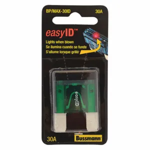 BUSSMANN BP/MAX-30ID Automotive Fuse, 30 A, 32VDC, Green Color, Indicating | CQ8BVV 52CN13