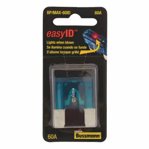 BUSSMANN BP/MAX-60ID Automotive Fuse, 60 A, 32VDC, Blue Color, Indicating | CQ8BUZ 52CN15