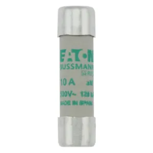 BUSSMANN C10M10 Midget Fuse, Industrial, Time Delay/Slow Blow, 500VAC, Cartridge Fuse | BC8VMA