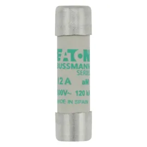 BUSSMANN C10M12 Industrial & Electrical Fuse, 12A, 500VAC | BC9KHT