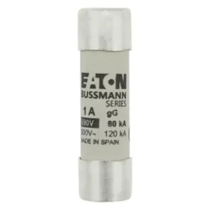 BUSSMANN C14G1 Fuse Link, Slow Blow, 51mm length, 1A, 690VAC, 10 Pack | BD2ZBE