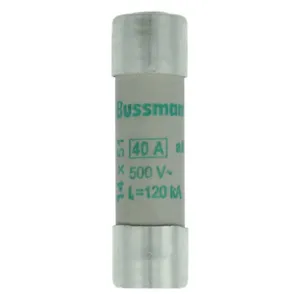 BUSSMANN C14M40S Specialty Fuse, Fuse Link, 500VAC, 40A, Cartridge Fuse | BD3EMM