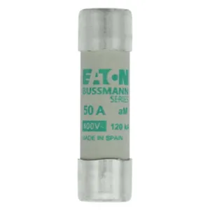 BUSSMANN C14M50 Fuse Link, Slow Blow, 51mm length, 50A, 400VAC, 10 Pack | BD2WHB