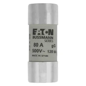 BUSSMANN C22G80S Fuse Link, Slow Blow, 58mm length, 80A, 500VAC, 10 Pack | BD4LBG