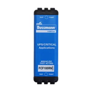 BUSSMANN FCF100RN Class CF Fuse, FastActing, 600VAC/600VDC, Square Body Blade Fuse | BC8JYT