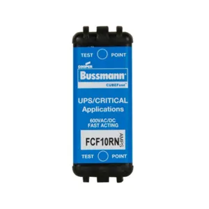 BUSSMANN FCF10RN Class CF Fuse, FastActing, 600VAC/600VDC, Square Body Blade Fuse | BC7ZFB