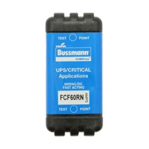 BUSSMANN FCF60RN Industrial & Electrical Fuse, 60A, 600VAC | BC8DPT