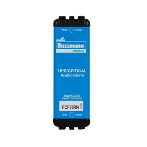 BUSSMANN FCF70RN Class CF Fuse, FastActing, 600VAC/600VDC, 70A, Square Body Blade Fuse | BD2ADU