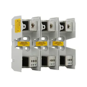 BUSSMANN JM60200-2MW16 Fuse Block, Class J, 2 Pole, 200 A, 600 V, Gray | BD4TZX